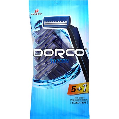 DORCO Однораз. бритва 5+1шт, 2 лезвия