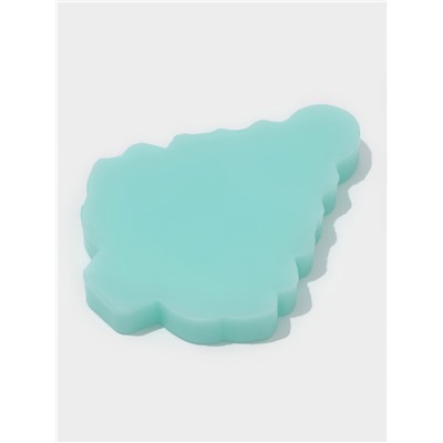 Молд для заливки новогодний «Ёлочка с подарками», 8×5.8×0.8 см, силикон, бирюзовый