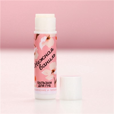 Бальзам для губ «Нежная ваниль», 10 г, аромат ванили, Чистое счастье