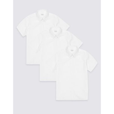 3pk Girls' Slim Fit Easy Iron School Shirts (2-16 Yrs)