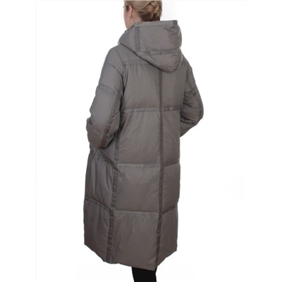 3065 GRAY Пальто пуховое зимнее женское (утиный пух)