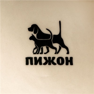 Миска керамическая "Графичная Коты" 200мл, 12 х 3,5 см, бежево-чёрная