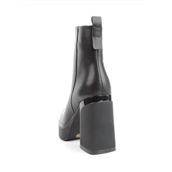 04-M3-1451 BLACK Ботильоны зимние женские (натуральная кожа, натуральный мех)