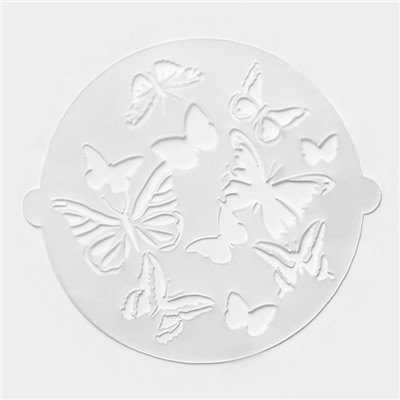 Набор кондитерских трафаретов для украшения выпечки «Букет», 8 шт.: 2 шт.: d=20 см, 6 шт.: d=8 см