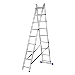 Лестница, 2 х 9 ступеней, алюминиевая, двухсекционная, Сибртех