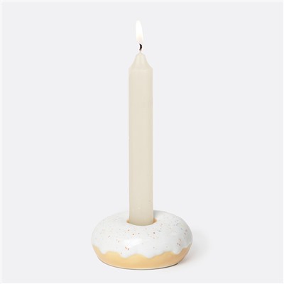 Подсвечник Fast food, Donut, Ø7 см, белый