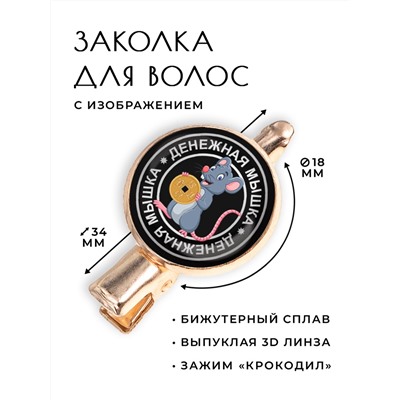 HZF-0013 Заколка Денежная мышка