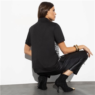 Водолазка с экокожей, Фирменное приветствие (magic)