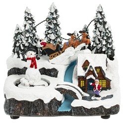 GAEM Фигурка декоративная "Рождество" (4 мелодии, подсвет, движ, 3xAA н/п, +USB), L19 W14,5 H17 см