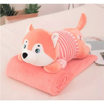 Плед с игрушкой Хаски PLIGH