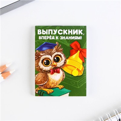 Подарочный набор, блокнот 5.5×7.5 см, 16 л., брелок 4×5.5 см «Выпускной:Навстречу открытиям»