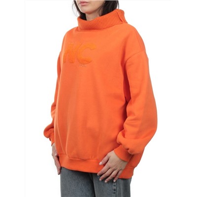 2510 ORANGE Толстовка женская (85% хлопок, 10% полиэстер, 5% спандекс)