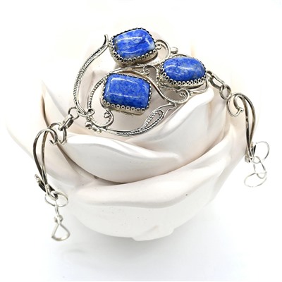 Браслет с лазуритом, 19см.