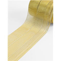 Набор парчовых лент, 5 шт., размер лент: 6/10/20/40/50 мм, 23±1 м, цвет золотой