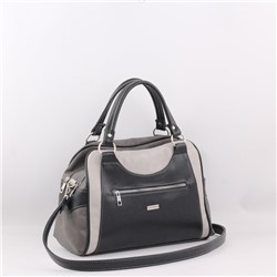 Сумка 989 мульти итальянский серо-черный