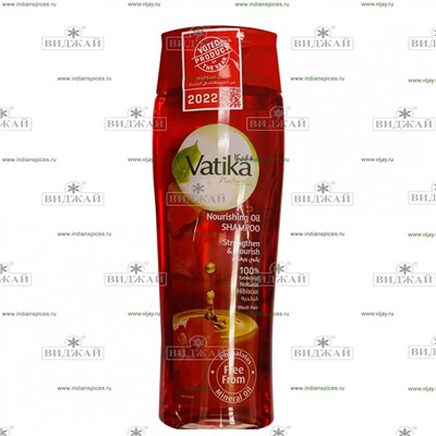 Шампунь для волос Dabur Vatika против ломкости с маслом гибискуса