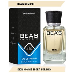 Beas M243 Christian Dior Homme Sport Men edp 50 ml, Парфюм мужской Beas M243 создан по мотивам аромата Christian Dior Homme Sport