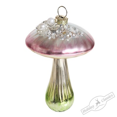 Гриб-зонтик "Розовое золото" (стекло) 7х7х10 см