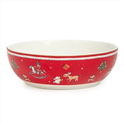 НАБОР ПОСУДЫ LEFARD "C НОВЫМ ГОДОМ" 3 ПР.: САЛАТНИК 800 МЛ, ТАРЕЛКА 19 СМ, КРУЖКА 400 МЛ (КОР=8НАБ.)