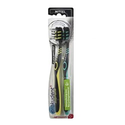 Prokudent Black Brilliant Zahnburste mittel Медицинская Зубная щётка средней мягкости Черный бриллиант с активированным углем 2 шт.