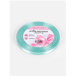 Лента атласная, 6 мм, 23±1 м, голубая №211