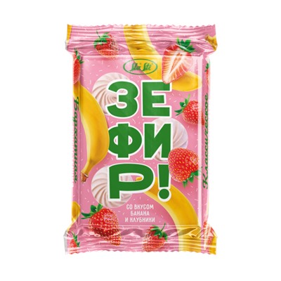 Зефир Sla Sti с начинкой со вкусом Банана и Клубники 320г/КФ Сласти