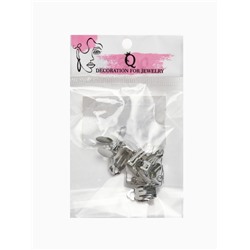 Основа под серьги-клипсы, 17 мм (набор 5 пар), цвет серебро