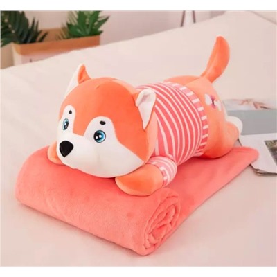 Плед с игрушкой Хаски PLIGH