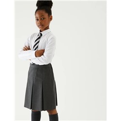 Girls' Slim Fit Permanent Pleats School Skirt (2-18 Yrs)