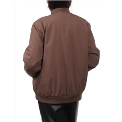 H24-608 BROWN Куртка бомбер демисезонная женская (100 гр. синтепон)