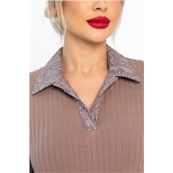 Платье трикотажное Каприччио (коричневое) П14591-10М