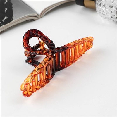 Крабик для волос «Кофейный», петля рельеф, 11 см