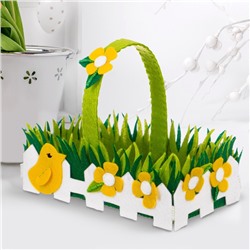 Набор для создания корзинки на пасху из фетра «Лужайка»