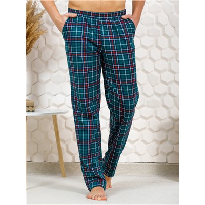 М43 Брюки клетка зелёный Свт