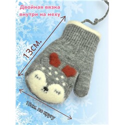 Варежки теплые для девочек Арт 2023/2 модель 4