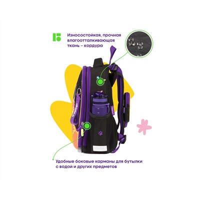 Ранец Berlingo Expert "Astro Cat" 37*28*16см, 2 отделения, 2 кармана, анатомическая спинка