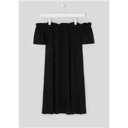 Black Jersey Bardot Dress