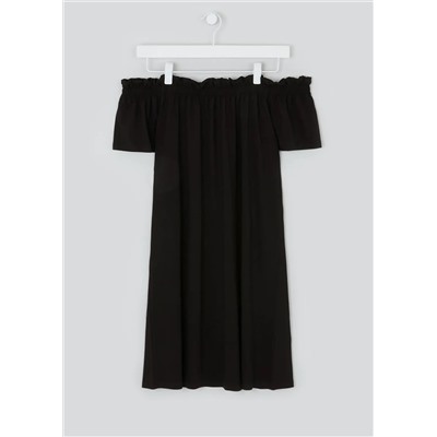 Black Jersey Bardot Dress