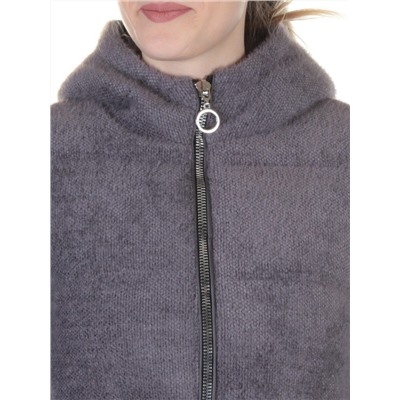 3010 GRAY Пальто женское с ангорой QiHongYun