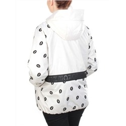 ZW-2166-C WHITE Куртка демисезонная женская BLACK LEOPARD (100 гр.синтепона)