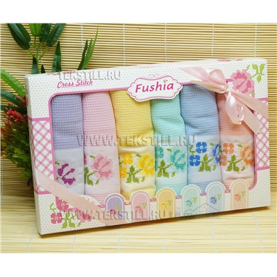 Кухонные Вафельные Полотенца Салфетки 45x70 см. 6 шт/уп. Saten - Fushia