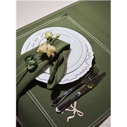 Салфетка под приборы Fancy Bows оливкового цвета из коллекции Essential, 35х45 см