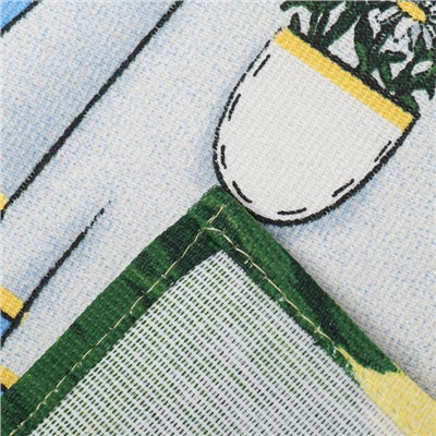 Полотенце кухонное Доляна «Зайка» 28×46 см, рогожка, 100% хлопок, 160 г/м²