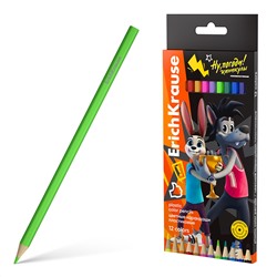 Карандаши 12цв ErichKrause Ну, Погоди! Каникулы шестигран пластик 62572/12/Китай