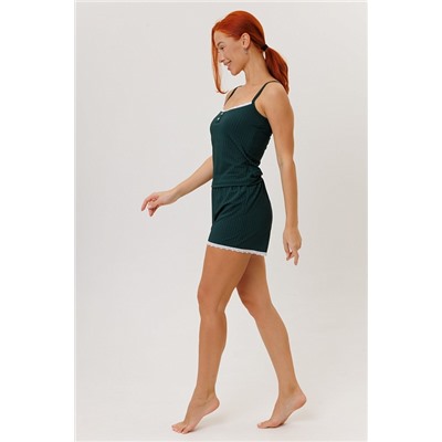 Женский костюм с шортами 2267 / Изумруд