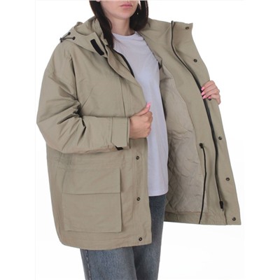 3106 GRAY Куртка демисезонная женская (100 гр. холлофайбер)