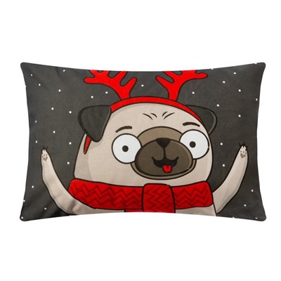 Комплект наволочек «Этель» Сhristmas dog, 50×70 см, 2 шт., бязь, хлопок 100%