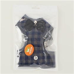 Комплект амуниции с мягкой шлейкой, XL, поводок 120×1.5 см, ОШ 38-52 см, ОГ 42-60 см, серый 7119