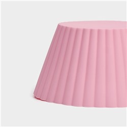 Форма для выпечки кекса Доляна «Круг. Риб», силикон, 11×6 см, розовая