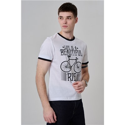 Футболка мужская белая М102